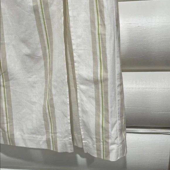 a new day Cream Midi Skirt with Pale Green and Beige Stripes - Picture 3 of 4